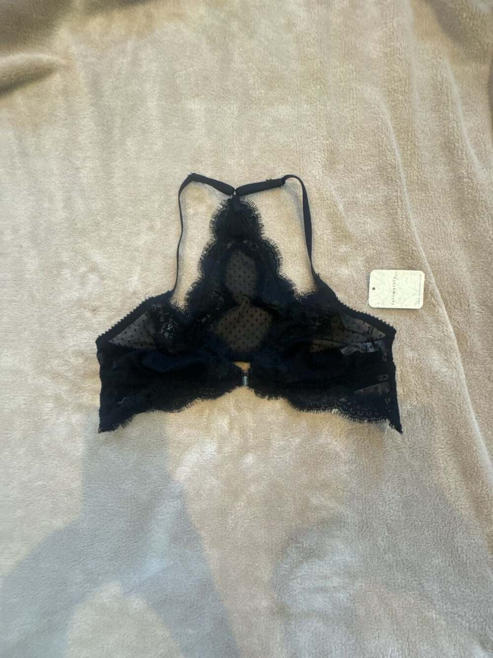 Intimately FP Fiona V-Neck Racerback Bralette Black Size S